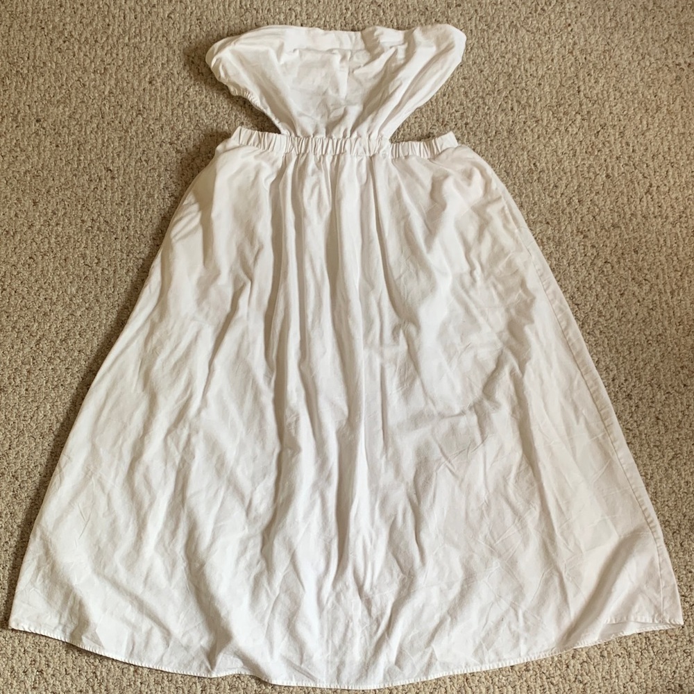 Petal and Pup White Strapless Open Back Dress